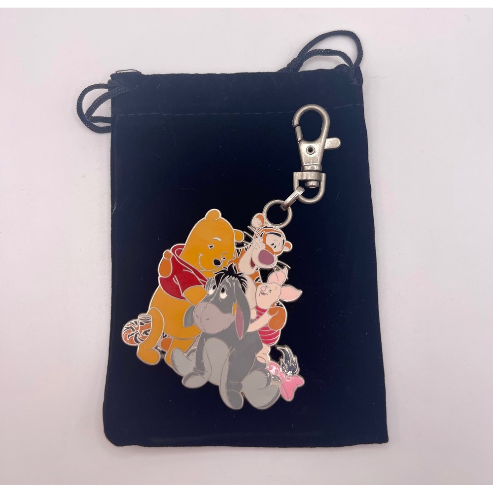 Disney Winnie the Pooh Eeyore Tigger Piglet Enamel Keychain Bag Charm Clasp l